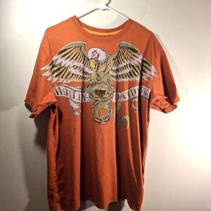 Harley-Davidson HD Ink Men's Orange Short Sleeve Eagle & Serpent Tee XXL